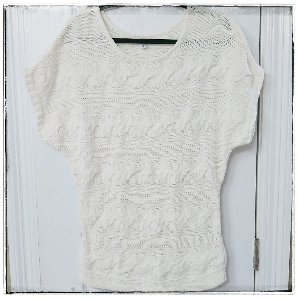 Express Cable Knit Tunic Length Sweater